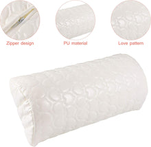 Lurrose Soft Nail Art Cushion Pillow Hand Rest Hand Holder Half Column Nail Art Soft Sponge Pillow Manicure Care Treatment Salon Tool (White)