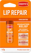 O'Keeffe's Lip Repair Unscented Lip Balm, 4.2g  For Extremely Dry, Cracked Lips  All-Day Moisture with 7 Moisturising Ingredients