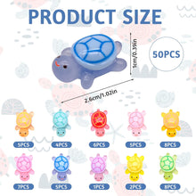 LFNFNN 50 Pcs Mini Resin Turtles, Miniature Sea Turtles Luminous Tiny Sea Turtle Figures Small Sea Turtles Marine Animals Miniature Turtles Mini Figures for Garden Fish Tank Aquarium Dollhouse Decor