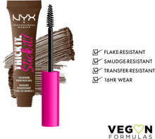 NYX Professional Makeup Thick It. Stick It! Brow Mascara, Tints & Thickens with 16hr Wear, Brunette