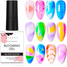 Makartt 15ml Clear Blooming Gel Nail Polish, Soak Off UV LED Blossom Gel Nail Polish for Nail Decoration, Nail Painting Blooming Gel Polish, Blooming Effect Nail Gel DIY and Salon Use