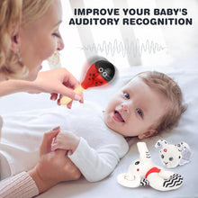 Joyreal Baby Sensory Toys, 13 Pcs Black and White Sensory Toys 0-6 Months, Foil Blanket, Sensory Cards, Baby Rattles, Ribbon Ring, Scarf, Maracas, Newborn Toys Baby Sensory Box Gifts