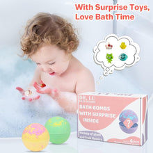 DR. LU Bath Bombs Gift Set for Kids, 6PCS Shower Bath Bombs with Surprise Toys Inside, Handmade Natural and Organic Bubble Bath Bombs, Birthday Christmas Gifts for Girls and Boys