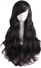 MapofBeauty 28 Inch/70 cm Charming Women's Long Curly Full Hair Wig (Black)