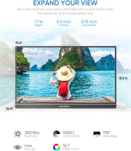 ARZOPA Portable Monitor, S1 Table 15.6'' 1080P FHD Laptop Monitor USB C HDMI Computer Display HDR Eye Care External Screen with Smart Cover for PC Mac Xbox PS5