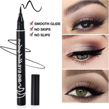 Liquid Eyeliner Waterproof Matte Eyeliner Pencil Black, Eye Make-Up Pen Primer The Quick Flick Eye Liner Stencil With Waterline Felt Tip Long-Lasting For Beginners (BLACK)