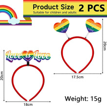 2 PCS LGBTQ Hair Clips, Pride Day Hairclip, Pride Accessories, Lgbtq Accessories Hair Clips Hair Band Rainbow for Gay Pride Party Supplies Pride Day