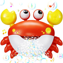Jiosdo Baby Bath Toys, Automatic Crab Bubble Maker Bath Toys for Toddler Kids, Bath Bubble Machine with 12 Music, Great Bubble Bathtub Toys Gifts for Kids Girls Boys (Red)