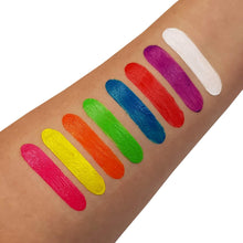 Moon Glow - Neon UV Face Paint Stick / Body Crayon makeup for the Face & Body - Intense set of 8 colours - Glows brightly under UV lighting