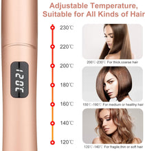 Hair Straighteners for Women 2 in 1 Hair Straightener and Curler Ceramic Plates Flat Iron with Adjustable Temperature LCD Display Straightening Styling Tool for Long Short Thick Hair (Rose Gold)