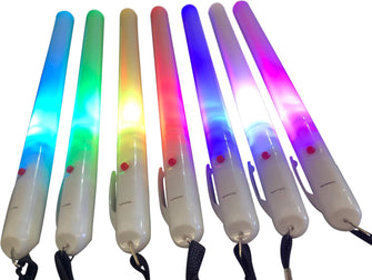 Glowtopia LED Premium 7" Glow Sticks - Flashing Multicoloured Glowsticks Party Fitness (Wrist Length Lanyard, 2 Pack)