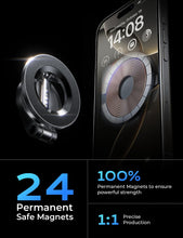 LISEN for Magsafe Car Mount [24 Permanent Magnets] Magsafe Phone Holder Car Accessories for Cars Magnetic Phone Car Mount for iPhone 16 Car Holder Fits iPhone 16 Pro Max 15 All Phones with Metal Ring