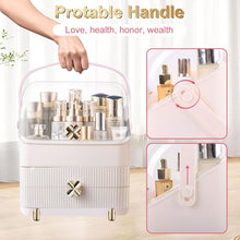 LZDMY Makeup Organiser Storage Drawers,Cosmetic Organisers Acrylic, Skincare Organiser Beauty Holder for Dresser & Bathroom, Dust-Proof Waterproof