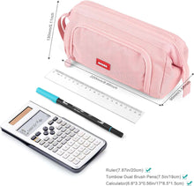 Mamowla Large Pencil Cases for Girls Super Big Pencil Case for Women Zipper Smoothy Duarable School Pen Pouch Holder Stationery Organizer Duarable for Teenage Girls Boys Pink