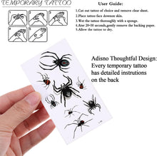 Adisno 10 Sheets Spider Web Makeup Stickers, Halloween Makeup Tattoo, Spider Web Face Temporary Tattoo for Halloween Masquerade Carnival Party Punk Gift