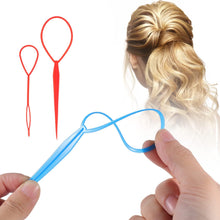 12 Pcs Topsy Tail Hair Tool for Women Girls, Quick Hair Looping Tool Plastic Hair Pull Through Tool Hair Loop French Braid Styling Tool Pony Tail Tool for Hair Styling Ponytail