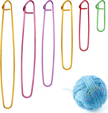 6 Size Stitch Holder Set Aluminum Stitch Holders,Yarn Stitch Holder Set Crochet Knitting Needle Markers Accessories Crochet Safety Pins for DIY Knitting Notions Crochet Needle Hooks Craft