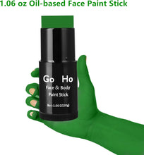 Go Ho Cream-Blendable Green Face Paint Stick (1.06 Oz),Green Full Body Paint Makeup Stick for Adults Children Halloween Cosplay SFX Makeup,Waterproof