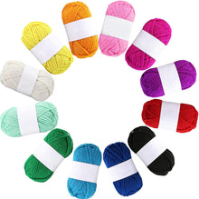 12 Pack Double Knitting Yarn Acrylic Wool Crochet Yarn for Small Yarn Projects Handcrafts 10g
