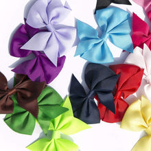 JOYOYO 40 Pcs Hair Bows for Girls Hair Clips Medium Size 3.5 Inch Grosgrain Ribbon Craft Toddler Pinwheel Bows In Pairs