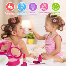Goodream Girl Gifts Pretend Play Makeup Toys Beauty Set for Toddler Little Girls Age 3 4 5 6-8 Kids Your Princess Niece Granddaughter Birthday Valentine's Day Christmas (Fake Cosmetic 15pcs Kits)