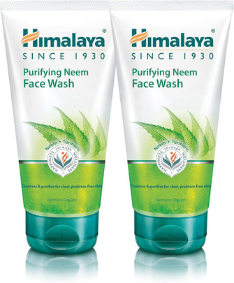 HIMALAYA HERBALS Purifying Neem Face Wash Gel 150g  Natural Moisturising Facial Cleanser  Deeply Cleans Pores and Acne  Oil Control Herbal Facial Wash (Pack of 2)