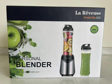 La Reveuse Smoothie Blender Personal Size with 2 BPA Free Portable Travel Sports Bottles (550ml),300 Watts,Silver