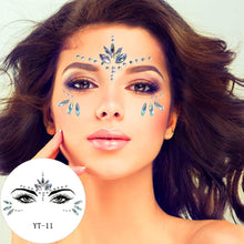 luoshaPUCY Face Gems Glitter, 3 Pcs Face Glitter Festival Face Stickers Set, Crystal Face Glitter Rhinestone Eyes Body Temporary Tattoo Face for Women Girls Festival Party