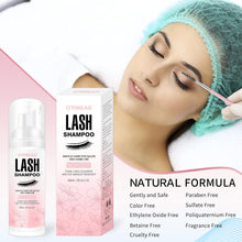 Lash Shampoo for Eyelash 60ML + Brush & Mascara Wand Eyelid Foaming Cleansing, Extension Cleanser Remover,Makeup Remover,Salon and Home Use