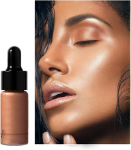 Liquid Highlighter Makeup,Shimmer Highlighter Stick,Liquid Bronzer,Natural Pink Shimmer Smooth Blendable, Body Shimmer Liquid Blush,Face Body Glow,bronze shimmer smooth blendable, face body glow