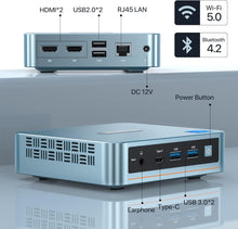 PELADN WI-6 Mini PC Desktop Computer, Intel 12th Gen Alder Lake- N100(up to 3.4GHz), 16GB DDR4 RAM 512GB M.2 PCIe SSD, Desktop Computer Support 4K Dual Display/USB3.2/WiFi5/BT4.2/Win 11 Pro