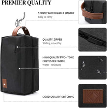 KK Water - Resistant Hanging Toiletry Travel Bag  Spacious Black Gym, Shaving, Make Up Bag for Men & Women