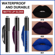 3Pcs Matte Lip Gloss Set, Matte Liquid Lipstick Set, Lip Stain Black lipstick Long-Lasting Waterproof Lipgloss, Gothic Makeup Gift Lipsticks Set (07)