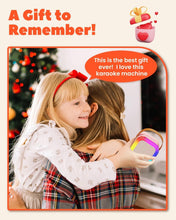 Kids Karaoke Machine 2 Microphones: Gift for Girls Boys Kids Birthday Present - Mini Karaoke Machine with Karaoke Wireless Microphones - Portable Music Speaker Toy for Ages 3-12 Children - Pink 2 Mics