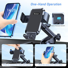 Blukar Car Phone Holder, Adjustable Car Phone Mount 360 Rotation for Dashboard/Windscreen, Upgraded Strong Suction - One Button Release Automobile Cradle for iPhone 4.0''-7.0'' Smartphones
