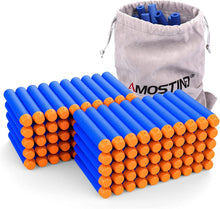 AMOSTING 100PCS Refill Foam Darts Bullets for Nerf N-Strike Elite 2.0 Series,Compatible with All Elite Blasters-Blue