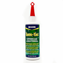 Beacon Gem-Tac 118ml Medium Bottle, Clear Adhesive Gem Glue - Strong Fabric Glue for Jeans & Jackets - Rhinestone glue, Glass Glue - Perfect Art Glue for Embellishing Shoes, Glasses, Gowns & Phones