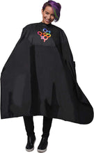 FRAMAR Premium Black Hairdressers Cape  Hairdressing Gown With Sleeves, Barber Cape, Cape For Hair Salon, Hairdressing Capes, Hair Cutting Cape, Hair Dressing Gowns