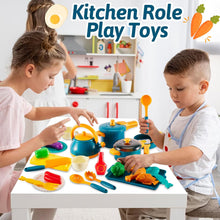 LINFUN KIDS Toy Kitchen Accessories Play Pots and Pans, Cooking Set for Children, Pretend Role Play Food Cookware Playset Gifts for 3+ 4 5 6 Years Old Kids Toddler Boys Girls
