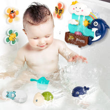 Joyreal Baby Bath Toys - Toddler Bath Toy for 18+ Months, Baby Bath Tub Toy with 3 Suction Cup Spinner Toys & 2 Wind Up Bath Toys Gift for Boys Girls for 2 3 4 5 Year Old