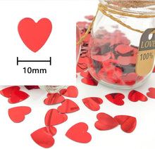 1100 Pcs Red Heart Shaped Confetti Metallic Glitter Foil Love Heart Confetti Hearts Table Confetti Table Decorations for Wedding Engagement,Anniversary,Baby Shower,Birthday Party Decorations,30g