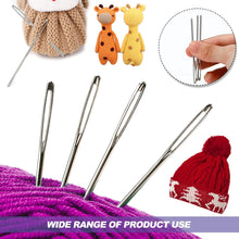 Large Eye Sewing Needles, 20 Pcs Large Eyed Blunt Ended Hand Sewing Needles Easy Thread Big Eye Yarn Wool Knitting Needle 2.3"