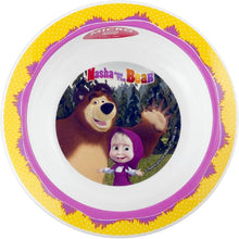 HOME Set of 12 Polypropylene Plates Masha & Bear Bottom Cm16.5