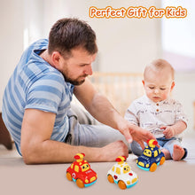 LEADSTAR Baby Toy Cars,Cartoon Wind up Cars for 1 Year Old Boy Gifts Press and Go Toddler Toy Cars for Toddlers 1-3 Baby Toys 12-18 Months Gifts for 1 2 3 Year Old Boys Girls