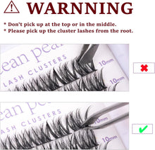 Cluster Lashes 72 Clusters Individual Lashes DIY Lash Extensions 10-16mm Length Reusable Soft Natural False Eyelashes Super Thin Band Wide Stem Eyelash Extensions for Makeup at Home