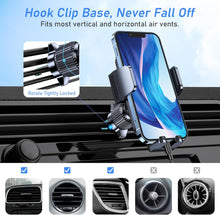 Blukar Car Phone Holder, Air Vent Car Phone Mount Cradle for 360 Rotation, Upgraded Ultra Stable Hook Clip - One Button Release Function for iPhone, Galaxy All 4.0''-7.0'' Smartphones