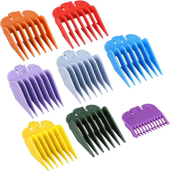 Hair Clipper Guards Combs,8PCS Professional Hair Clipper Guide Combs,Replacement for Most Clippers Trimmers and Spares Haircut Accesorries Lengths from 1/8" to 1" (3-25mm)