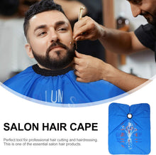 Lurrose Barber Cape Hair Cutting Cape Hairdressing Cloth Apron Salon Gown Cape for Men Women Barber Shop Salon Hairdressers Blue