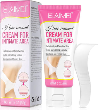 Hair Removal Cream, Intimate Painless Hair Remover for Sensitive Skin, Gentle Formula Intimate Hair Removal Cream for Pubic, Bikini, Face and Body