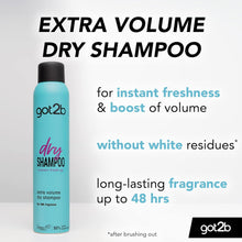 got2b Fresh It Up, No Rinse Spray to Refresh Hair in Between Washes, No White Residue, Dry Shampoo, Extra Volume 200ml